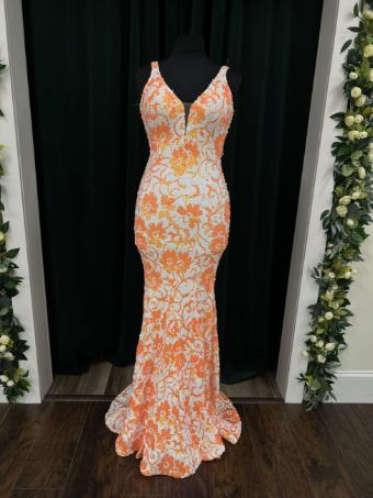 Jovani Sale Style #08257 #0 default Ivory/Light Orange thumbnail