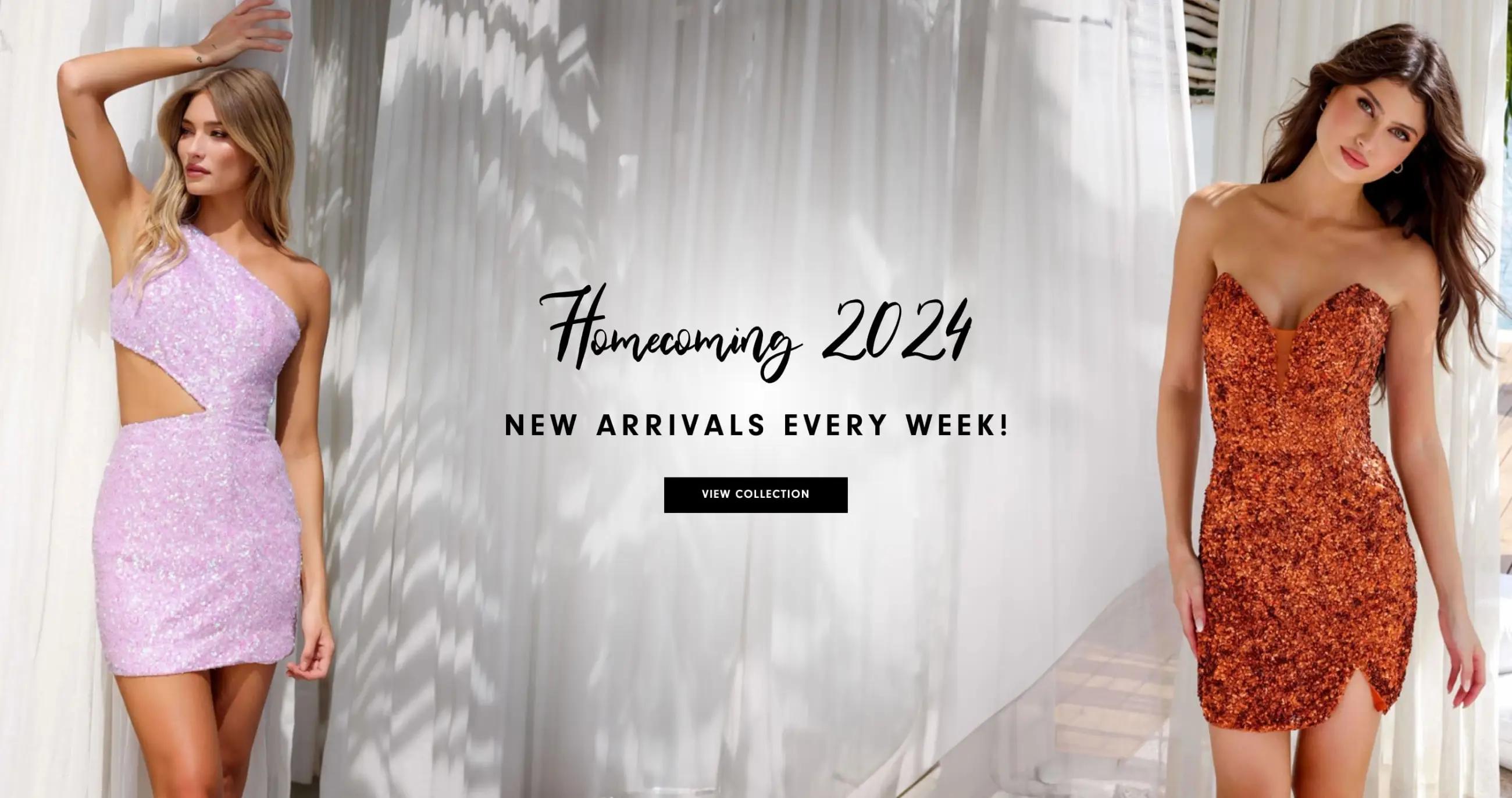 Desktop Homecoming 2024 New Arrivals Every Week Banner